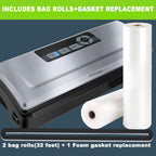 Potane Precision Vacuum Sealer Machine, Powerful Pro Vacuum Food Sealer, 8-In-1 Easy Presets, 4 Food Modes, Dry&Moist&Soft&Delicate With Starter Kit, Compact Design(Silver)