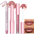 Nude Pink Lip Kit - Matte Lipstick Cream Lip Liner and Gloss Set High Pigment Plumping Lip Pencil Moisturizing Lightweight Liquid Lipstick Smooth Buildable Long Lasting Lip Combo Makeup