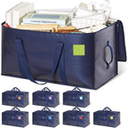 Heavy Duty Moving Bags Extra Large, Premium Storage Bags With Durable Zippers, Reinforced Handles, Moving Supplies For Clothes, Bedding, College Dorm Essentials, 8 Pack Blue