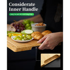 Kitsure Bamboo Cutting Board For Chopping & Serving, Large, Natural | Multi-Sizes Wooden Cutting Boards For Kitchen, Convenient Kitchen Essentials With Deep Juice Grooves