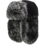 PURFUN Fuzzy Faux Fur Ushanka Russian Hat for Men Women, Winter Plush Full Hood Earflap Cap Cycling Ski Hunting Trapper Hat