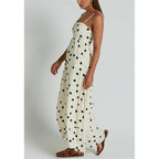 Yuemengxuan Boho Maxi Dresses For Women Spaghetti Strap Flowy Smocked Long Dress Casual Summer Vacation Beach Maxi Dress