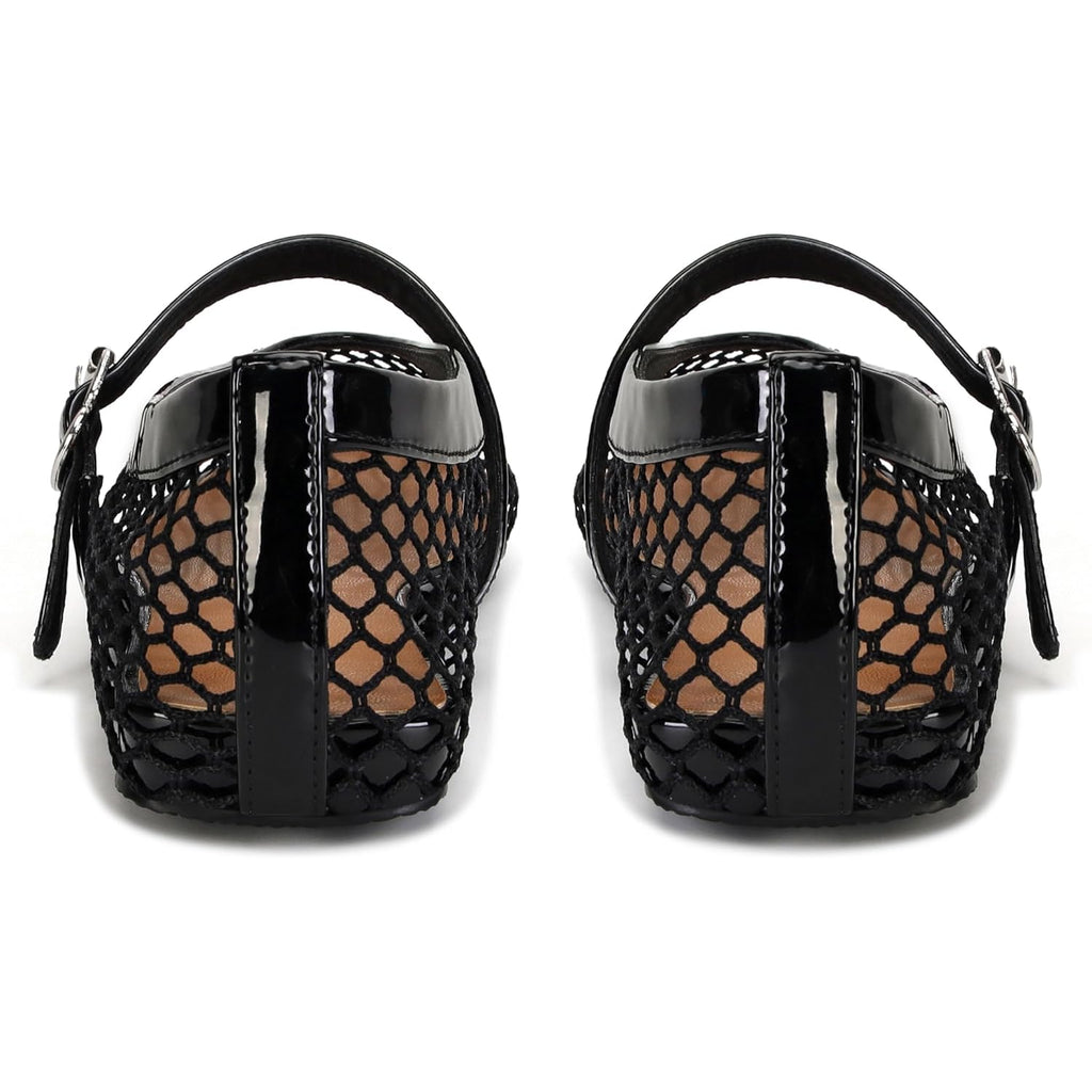 Doeyg Mesh Ballet Flats For Women Buckle Strap Comfy Casual Office Fishnet Ballerina Flat Shoes