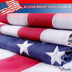 American Flag Pole Sleeve 2.5X4 Ft Banner Style-Embroidered Stars,Sewn Stripes,Uv Protected,Heavy Duty Durable Nylon Usa Us Outdoor Indoor Flags (Pole Not Included)