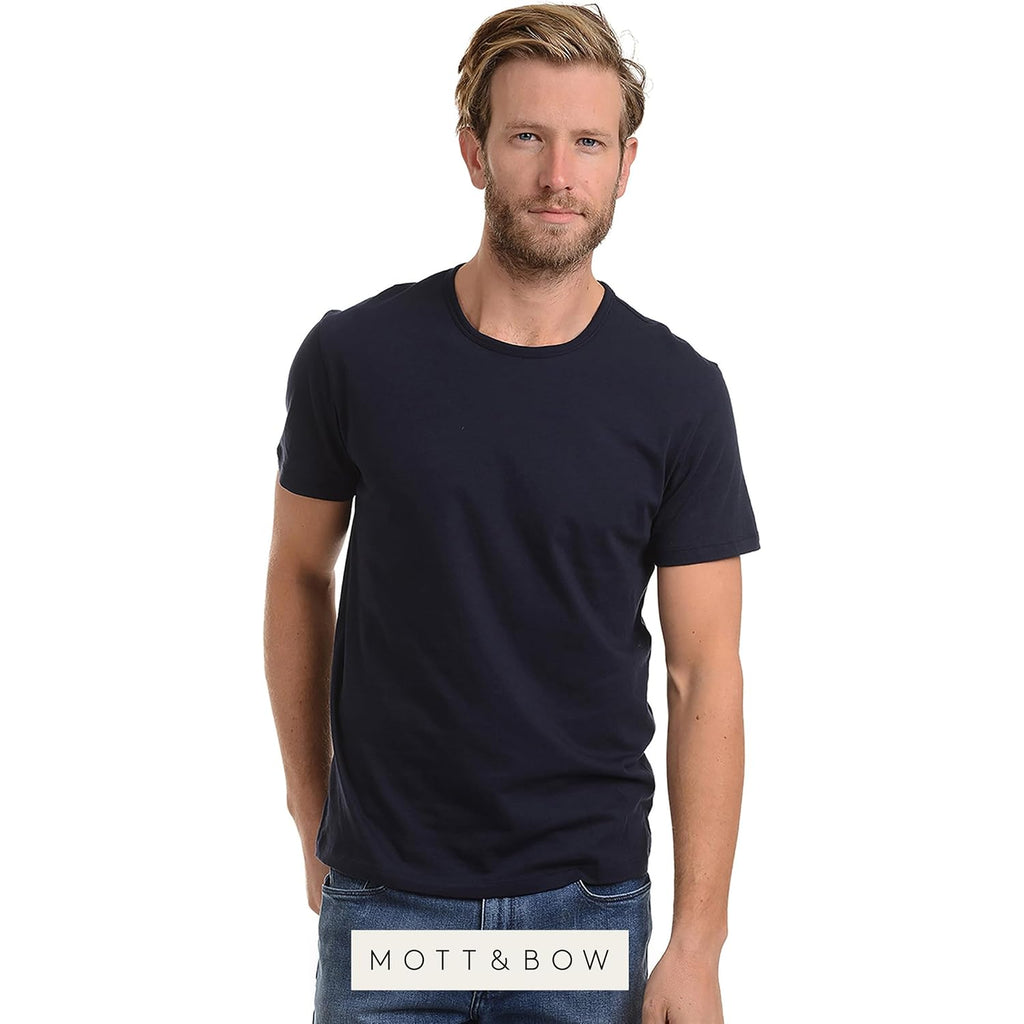 Mott & Bow Men’S Driggs Classic Crew Neck Pack Of 3 T-Shirt – 100% Combed Cotton, Everyday Fit, Durable & Pre-Shrunk