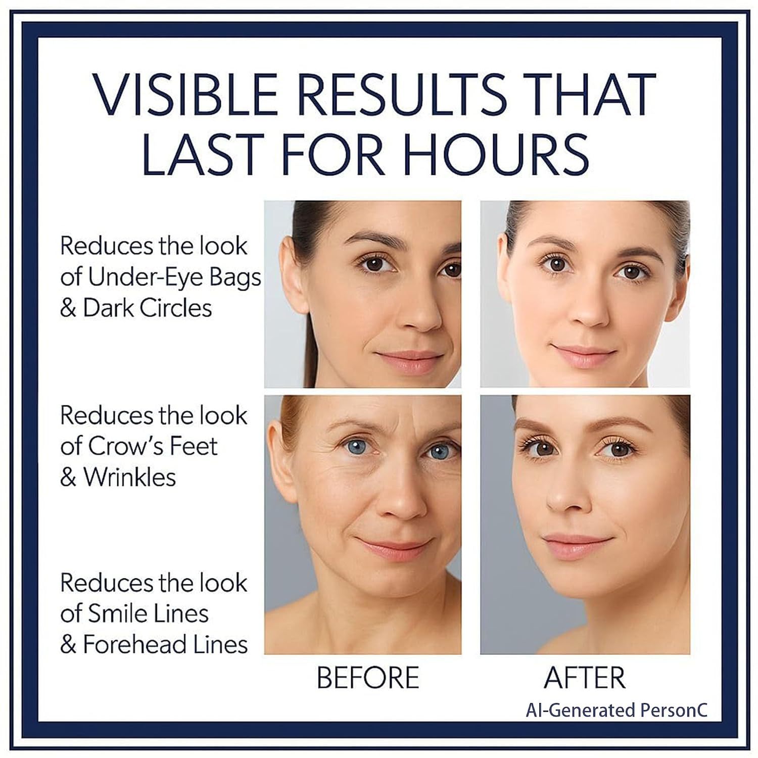 Instant Firming Eye Serum|Anti-Aging Formula For Under Bags And Wrinkles, Under Eye Cream-10Ml, Wrinkle Filler, Visibly Improves For Bags Dark Circles Treatment For Puffines