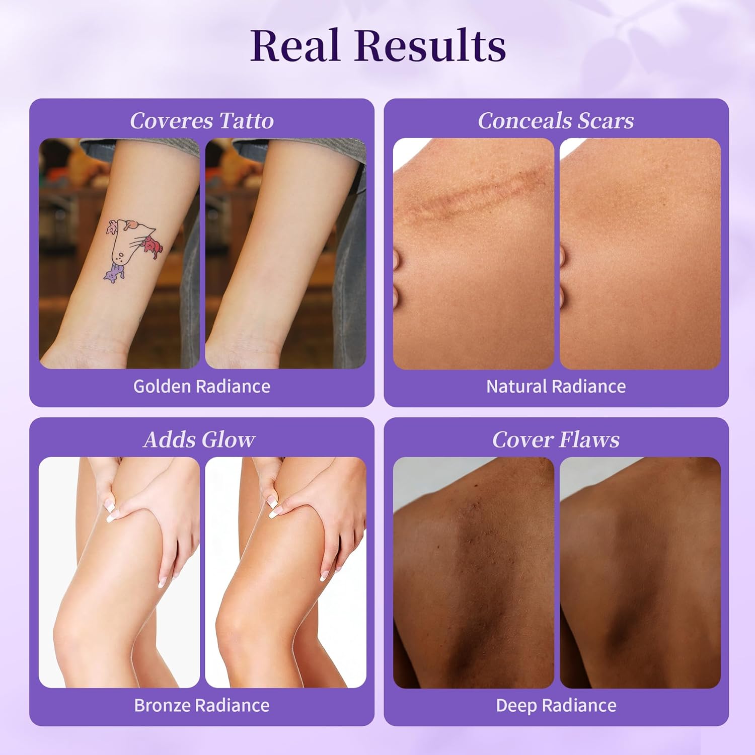 Tattoo Cover Up Concealer, Bruise Scar Make up Tattoo Concealer Skin Full Coverage for Leg & Body Makeup, Body Coverage Perfector Waterproof with Long Lasting 3.5oz, Deep Radiance