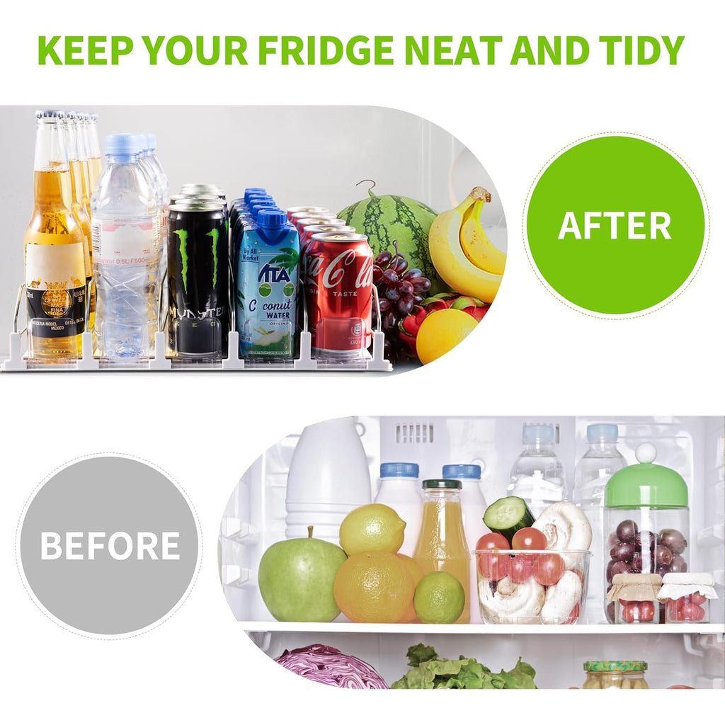Drink Organizer For Fridge, Soda Can Dispenser For Refrigerator, Automatic Drink Dispenser For Fridge Holds Up To 25 Cans, 5 Row