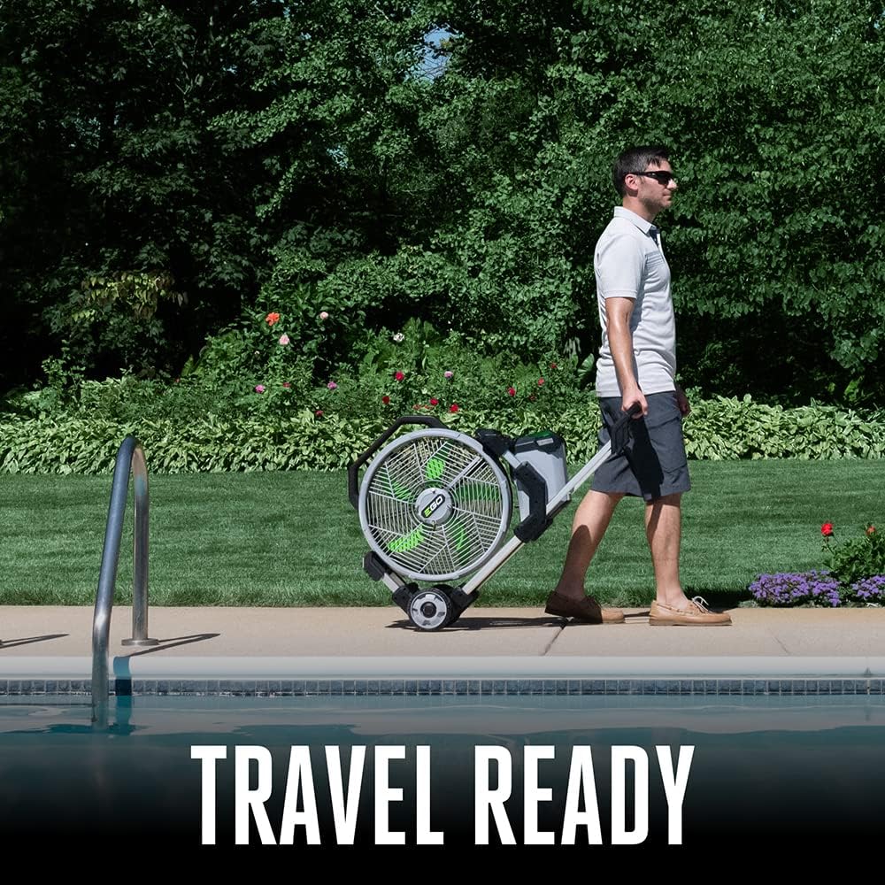 Ego Power+ Portable Misting Fan, Outdoor Electric 18" 5 Speed Fan, Battery And Charger Not Included - Fn1800