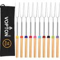 10 Pcs Marshmallow Roasting Sticks For Fire Pit Long 32Inch, Smores Sticks Skewers, Smores Kit For Fire Pit, Premium Telescoping Hot Dog Roasting Sticks For Campfire Accessories Outside Camping Vopton