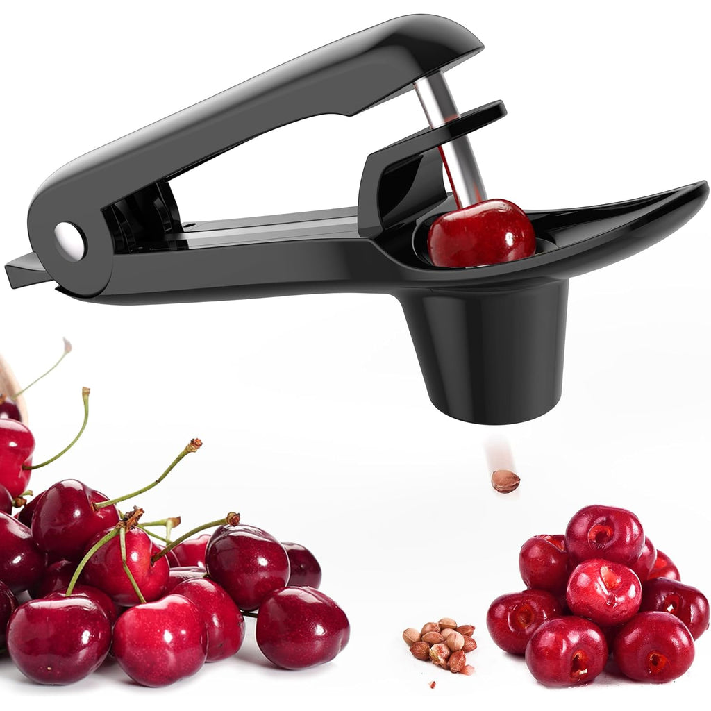Cherry Pitter - Ucmorx Stainless Steel Cherries Pitter Tool Cherries Corer Cherry Remover For Making Cherry Jam With Lock Design(Black)