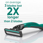 20 count Disposable Razors for Men,3-Blade Razors,Bulk Stainless Steel Shavers with Lubricating Strip for Shaving Sensitive Skin