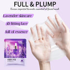 12 Pack Lavender Face,hand & foot masks, Restore and Moisturize Dry Skin,sel-care gift for women,skincare spa set,4 Face 4 Hand 4 Foot