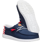 Heydude Men'S Wally Americana Mesh Slip On Shoe | Breathable Casual Travel Shoes | Lightweight Outsole