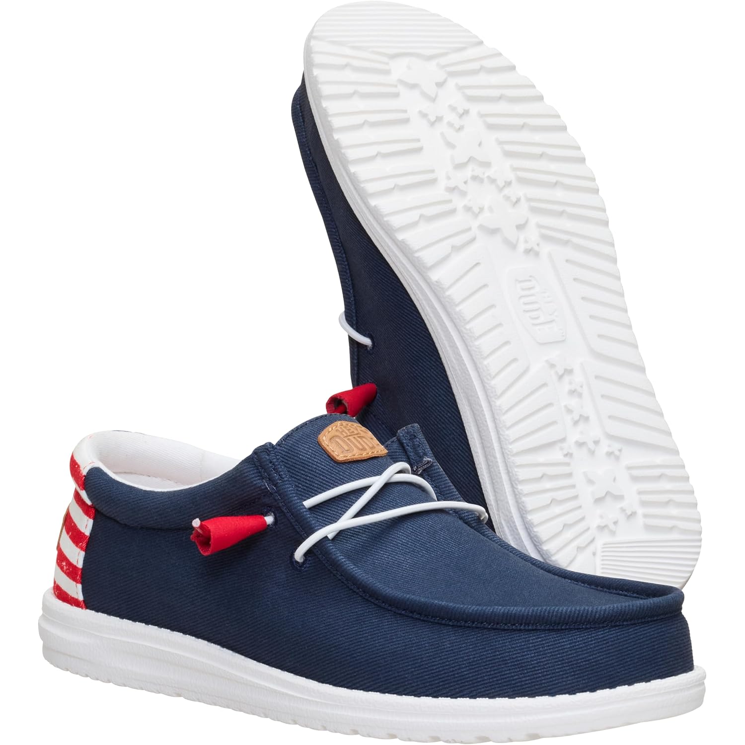 Heydude Men'S Wally Americana Mesh Slip On Shoe | Breathable Casual Travel Shoes | Lightweight Outsole