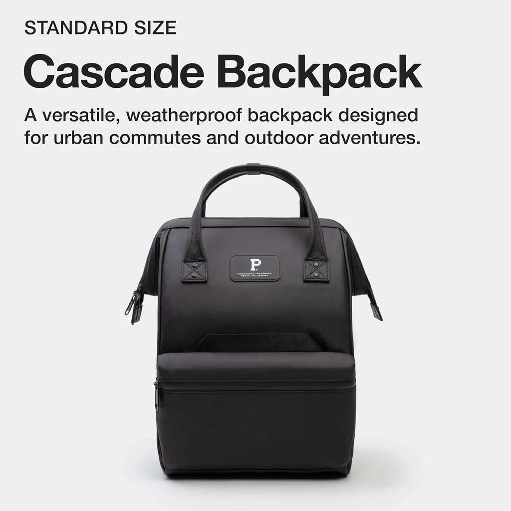 Cascade Standard Backpack, 21L, Black | Weatherproof Construction, Perfect For Daily Use And Travel, Padded Laptop Sleeve And Adjustable Straps