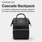 Cascade Standard Backpack, 21L, Black | Weatherproof Construction, Perfect For Daily Use And Travel, Padded Laptop Sleeve And Adjustable Straps