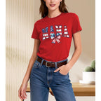4th of July Tank Tops for Women-Bow Patriotic Tank Top American Flag Shirt Red White Blue Tank Top Women USA Tops