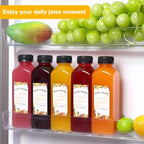 Moretoes 42Pcs 16Oz Plastic Juice Bottles With Caps, Reusable Juicing Bottles With Lids, Clear Containers For Smoothies And Other Beverages