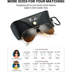 Pro Acme Classic Aviator Sunglasses For Women & Men Glass Lens Metal Frame Uv400 Driver Sunglasses