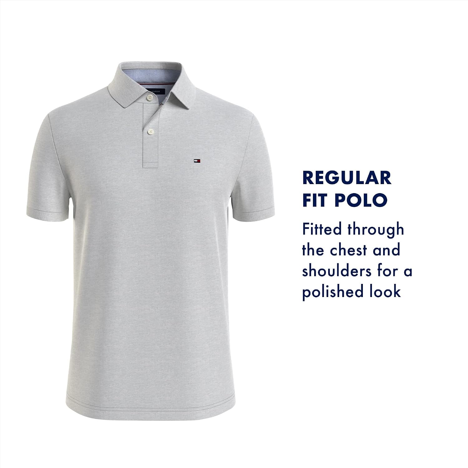 Tommy Hilfiger Mens Short Sleeve Cotton Pique Polo Shirt In Regular Fit