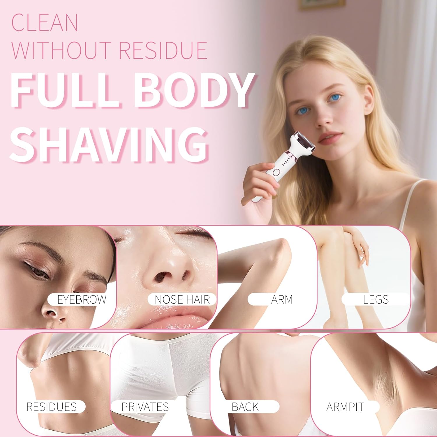 Electric Razors LED Display for Women Men, 2026 Wet/Dry Lady Electric Shaver,4 in 1 Hair Remover with IPX7 Waterproof,Smooth & Silky Portable Bikini Electric Grooming Set (Multicolor)