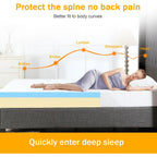 Twin Size Mattress Gel Memory Foam Bed Mattress In A Box Medium Firm And Good Support Removable And Washable Design Breathable Fabric Small Compression Packaging For Kids And Adults