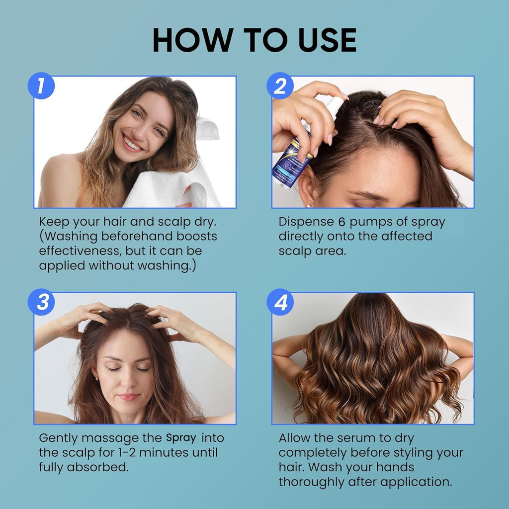 5% Minoxidil For Men And Women Hair Growth Kit: Minoxidil Spray Hair Regrowth Treatment Serum With Biotin & Rosemary -Stop Hair Thinning And Hair Loss For Stronger Thicker Longer Hair 2 Pack