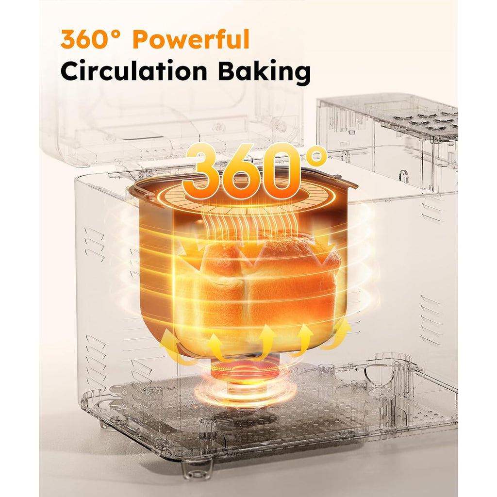 2LB Bread Maker Machine, OSIPOTO 17 in 1 Automatic Stainless Steel Bread Machine, Non-stick, Beginner-Friendly Controls, 15 Hour Timer, Easy to Clean Low Noise, High Success Rate for Homemade Bread