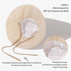 Women's Outdoor UV-Protection-Foldable Sun-Hats Wide-Brim Beach Fishing Hat
