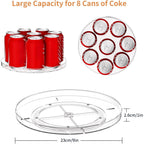 2 Pack Lazy Susan Organizer Turntable, Clear 9 Inch Rotating Organizer Tray For Cabinet Table Top, Round Non-Skid Refrigerator Lazy Susan, Kitchen Storage For Pantry Countertop Bathroom, Spice Rack