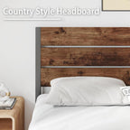 Queen Bed With Headboard And Footboard, With Under Bed Storage, All-Metal Support System, No Box Spring Needed, Easy Assembly,Retro Brown