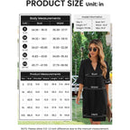 Jocafiye Womens Dresses V-Neck Ruffled Short Sleeve Dress Casual Shift Dress Summer Dresses For Women 2026