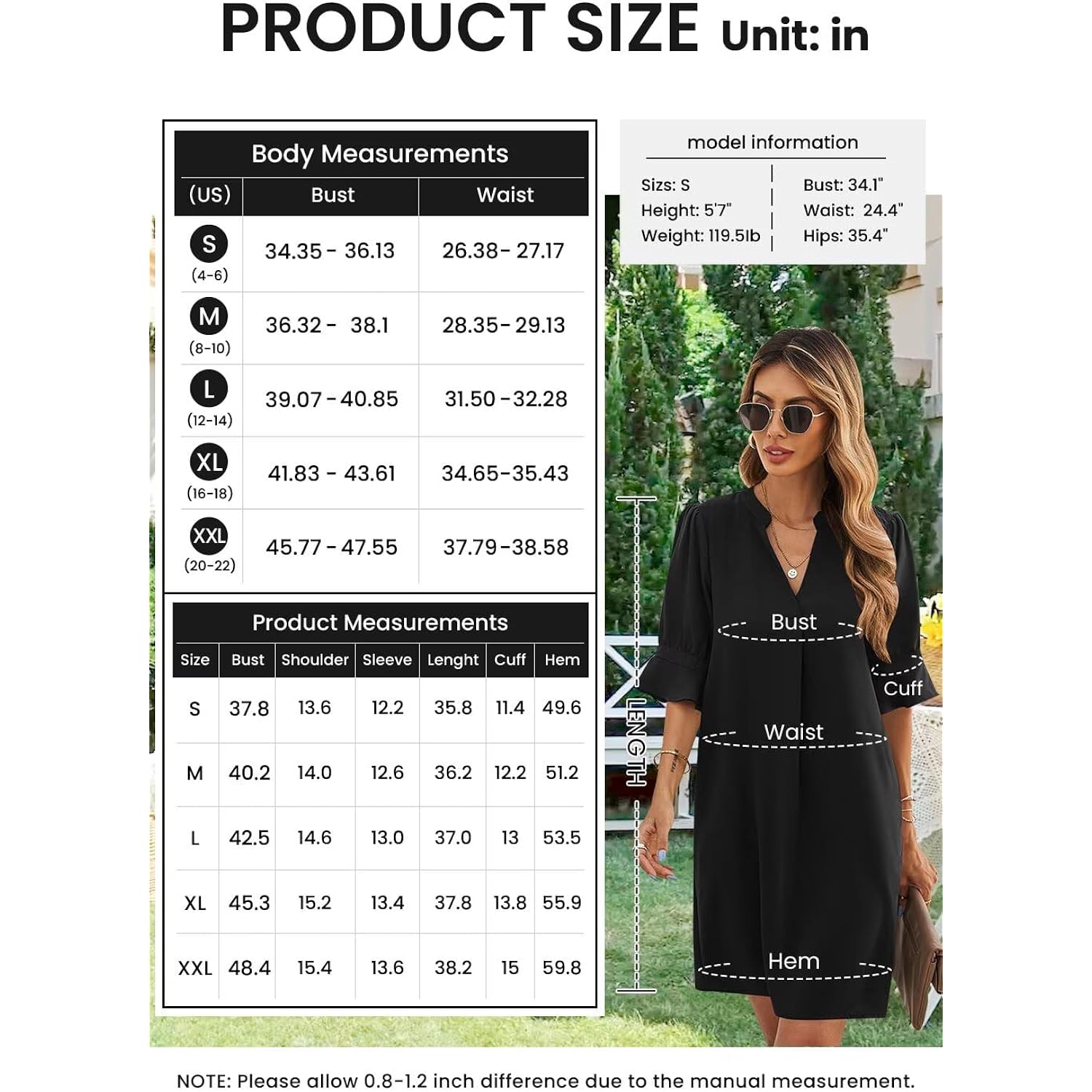 Jocafiye Womens Dresses V-Neck Ruffled Short Sleeve Dress Casual Shift Dress Summer Dresses For Women 2026