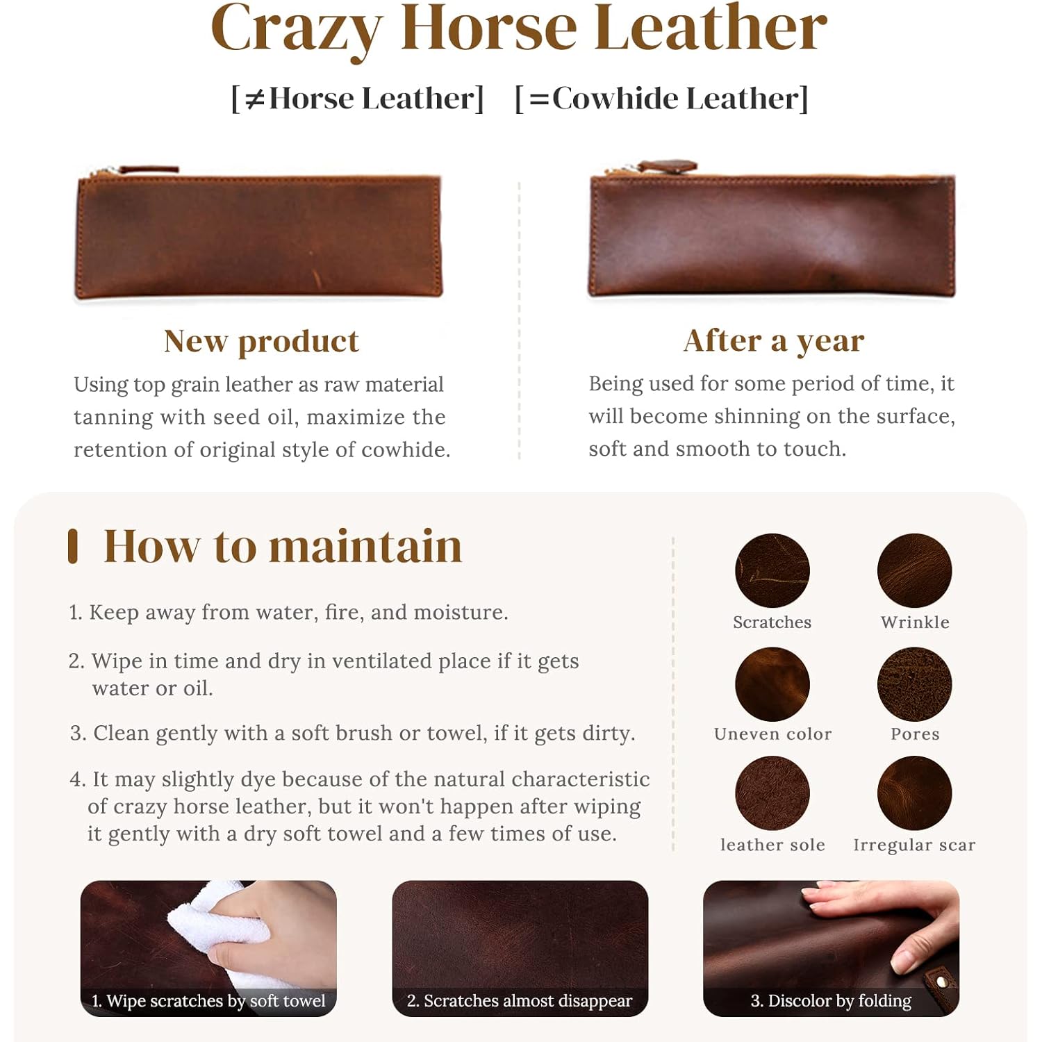 S-ZONE Genuine Leather Shoulder Tote Bag for Women Large Handbag Work Purse | Genuine Leather, Shoulder, Large, Work