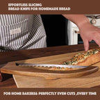 RAPSAKEMOH Bread Knife for Homemade Bread sourdough,Bread slicer for Homemade Bread, Sourdough bread knife, Baguettes and More Cuts Thin,Bow Design Easy to Cutting Even Slices