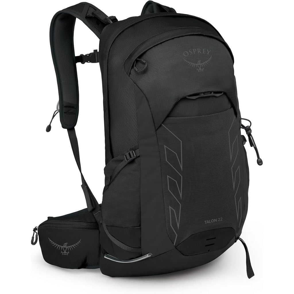 Osprey Talon 22L Men'S Lightweight Hiking Backpack - Small Daypack For Travel & Camping, Black/Coal Grey