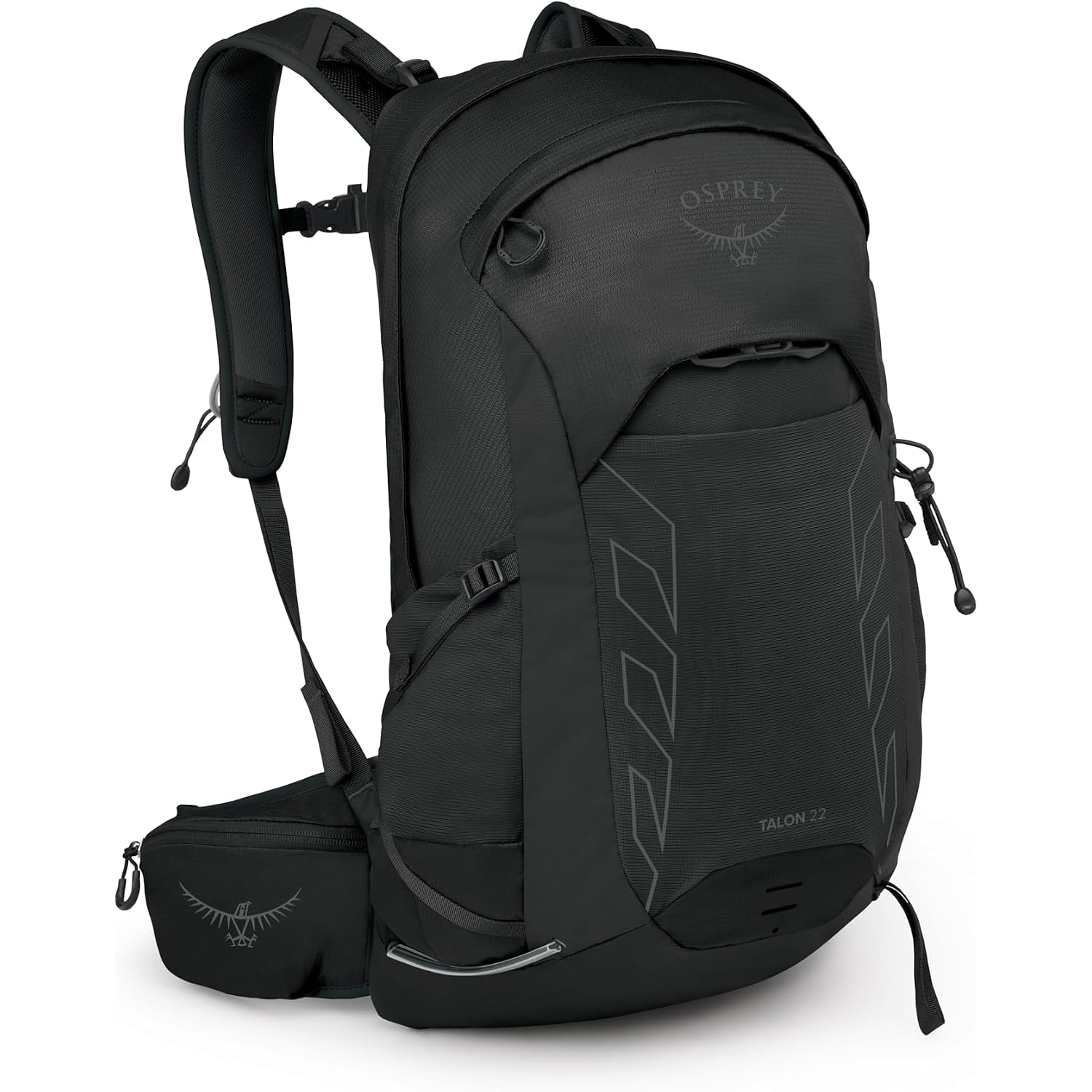 Osprey Talon 22L Men'S Lightweight Hiking Backpack - Small Daypack For Travel & Camping, Black/Coal Grey
