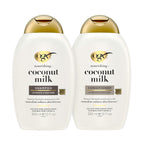 Ogx Nourishing + Coconut Milk Sulfate Free Shampoo And Conditioner Set, Hydrates & Softens Hair, Lipi Pro Shield Technology, Creamy Coconut Milk White Peach & Shea Butter Scent, 2 Items, 2 X 13 Fl Oz