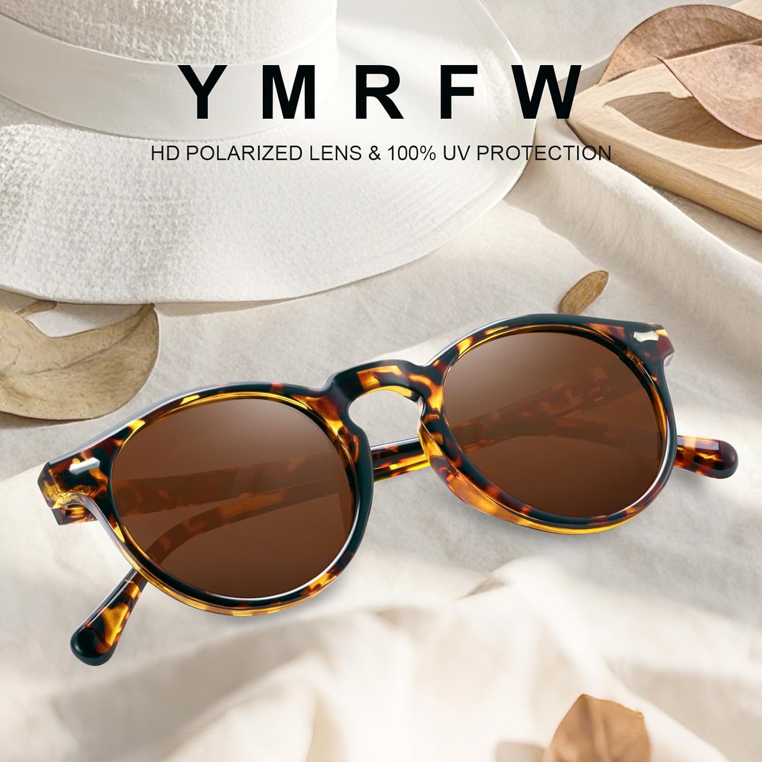 Retro Small Round Polarized Sunglasses for Women Vintage Style Circle Sun Glasses UV Protection