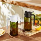 Trendplain - Original 16Oz/470Ml Olive Oil Dispenser Bottle For Kitchen Gadgets And Air Fryer Accessories - Olive Oil Sprayer For Cooking W/Stickers - Black