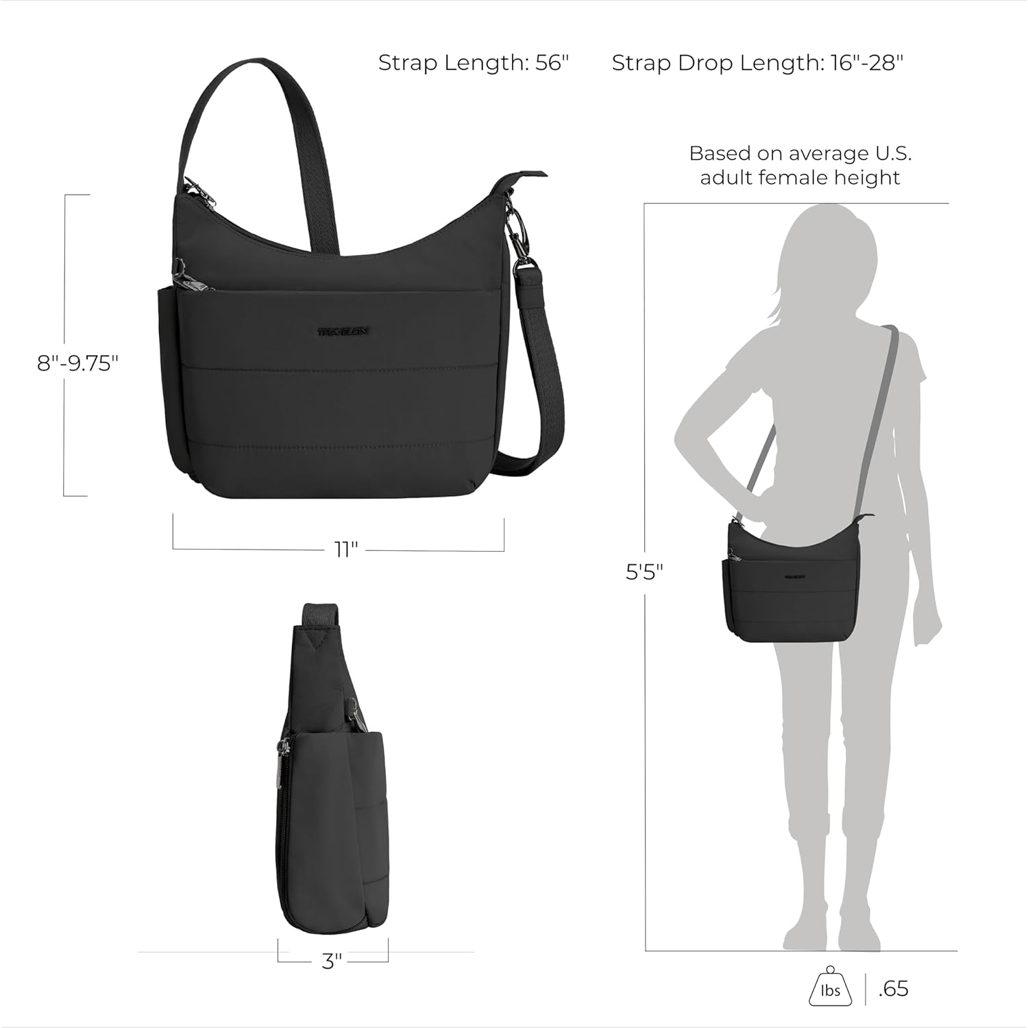 Travelon Anti-theft Roam Medium Crossbody