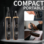Yunmiss LED Display Eyebrow & Nose Hair Trimmer Clipper for Men Women,2026 Rechargeable 2 in 1 Painless Ear & Facial Hair Trimmer with Powerful Motor and Dual-Edge Blades Easy Cleansing (Black)
