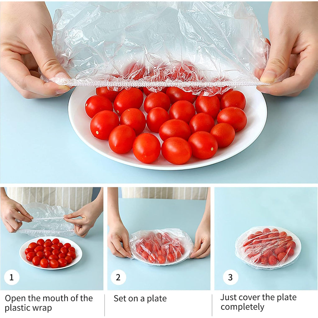 Homelove 200pcs Bowl Covers Bread Proofing - Plastic Wrap for Food Sourdough Bread Baking Rising Elastic Reusable Plate Covers Outdoor Food Fresh Keeping Bags Shower Cap Hair Deep Conditioning