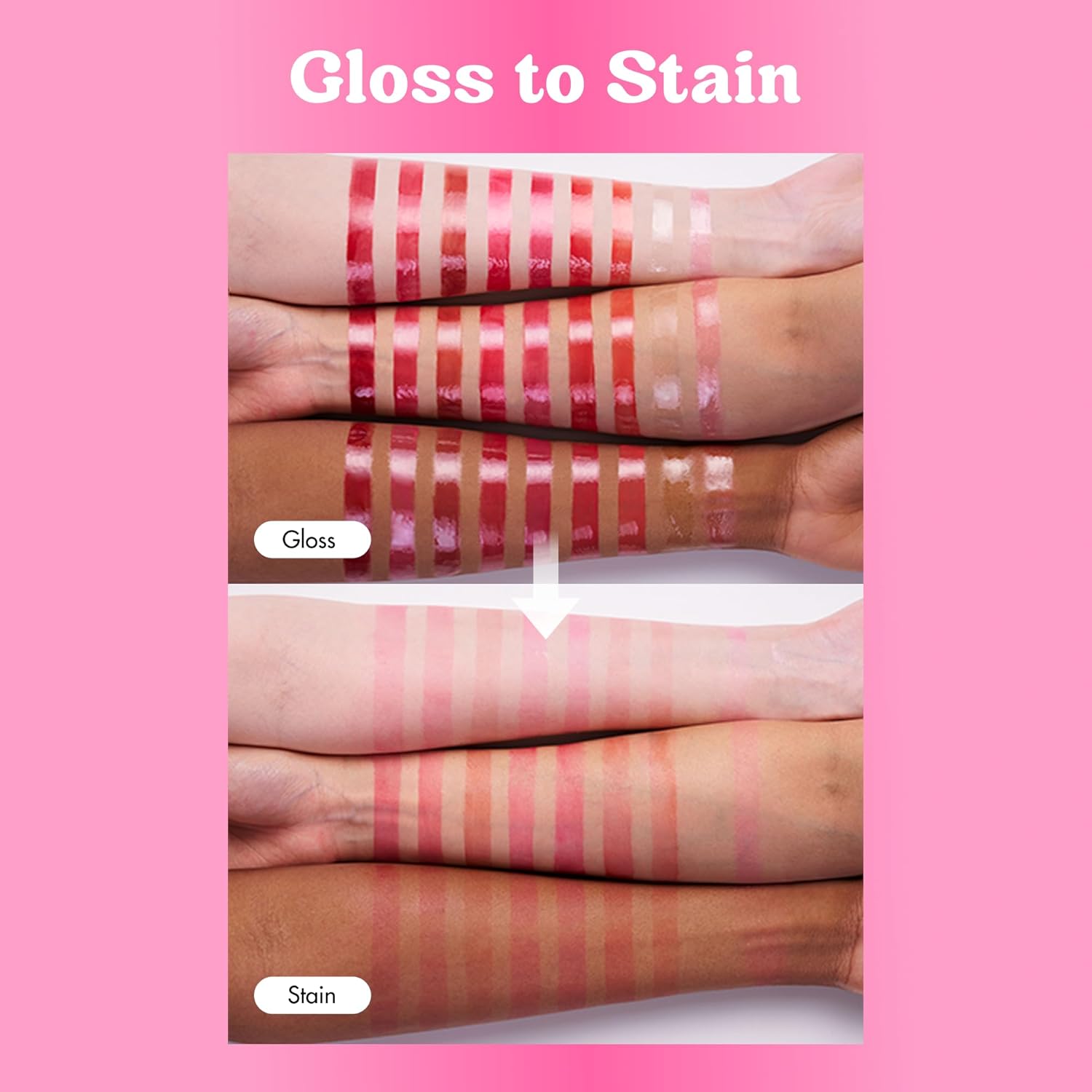 COLORGRAM Fruity Glass Tint 04 Adorable Berry | Korean Long Lasting & Waterproof Lip Stain | Glossy Dewy Lip Gloss, Highly Pigmented Strawberry Pink Shade with Glowing effect 0.11 Oz.