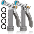 Automan Full Size Garden Hose Nozzle 2 Pack, High Pressure Pistol Grip Water Nozzle Sprayer With Threaded Front, Adjustable Spray Water Flow For Washing Car, Cleaning Ground, Watering Plants