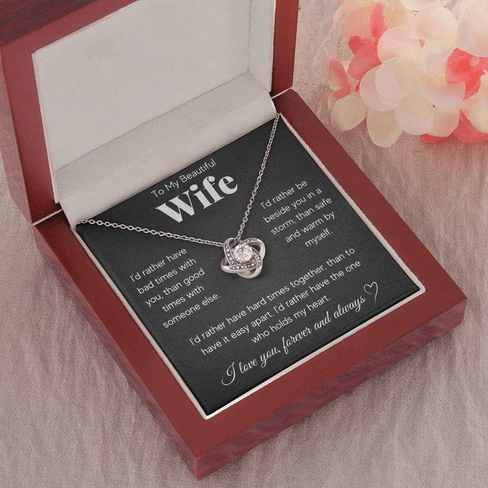 Birthday Gifts for Wife from Husband | Soulmate Necklace with Heartfelt Message Card & Box | Anniversary, Birthday, Christmas or Valentine’s Day Gift for Girlfriend, Fiancée