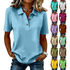 Polo Shirts For Women Golf Button Collared Summer Short Sleeve Tops Lightweight Work Polo Shirt Womens Blouses