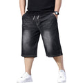 Men'S Big And Tall Jean Shorts Elastic Waisted Baggy Jorts Drawstring Plus Size Relaxed Fit Denim Shorts 2Xl-6Xl