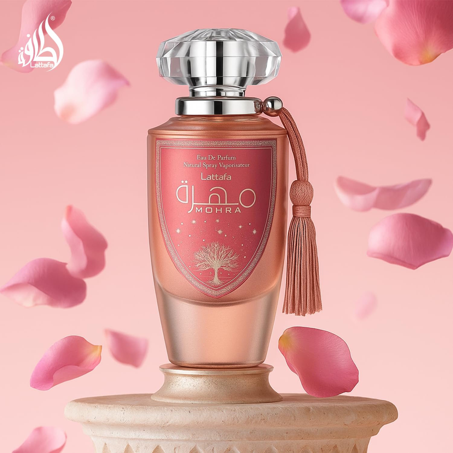 Lattafa Mohra Silky Rose for Women Eau de Parfum Spray, 3.4 Ounce / 100 ml